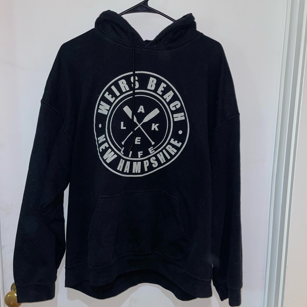 Gildan Black Weirs Beach Hoodie